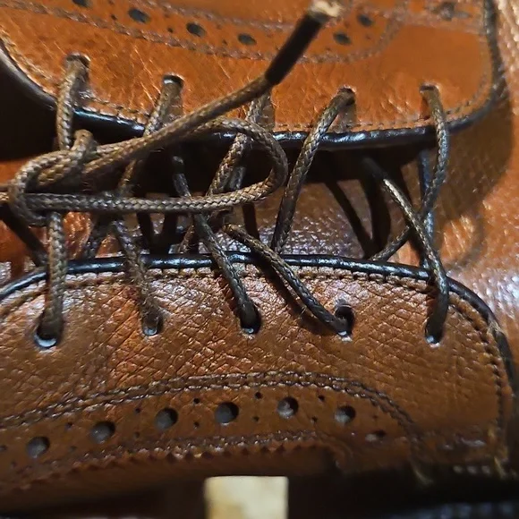 Vintage NETTLETON Brown LEATHER Wingtip Oxford Dress Shoes Size 13